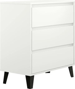 Komód, fehér, BOGAN NEW 3S70