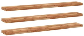 3 db olajbevonatú tömör akácfa függőpolc 120 x 20 x 4 cm