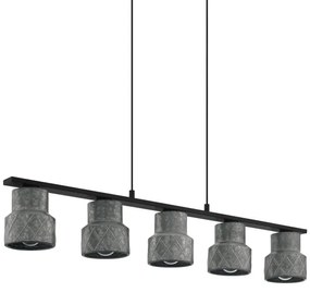 Eglo 39855 - Csillár zsinóron HILCOTT 5xE27/40W/230V