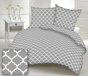 Pamut ágynemű Monaco szürke TiaHome - 1x Párna 90x70cm, 1x Paplan 140x200cm