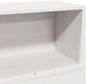 fehér tömör fenyőfa fejtámla tárolóval 75 cm
