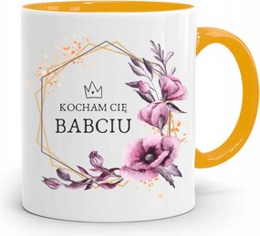 Bögre Sárga Nagymama Napja Szeretlek Nagymama Ajándék nyomtatott fényképpel