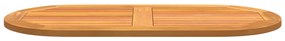 Asztallap 100x50x2.2 cm Ovális Tömör Fa Akác