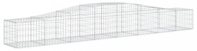 vidaXL 9 db íves horganyzott vas gabion kosár 400x50x40/60 cm
