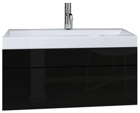 Venezia Luna fürdőszobabútor + mosdó + szifon - 60 cm (fényes fekete)