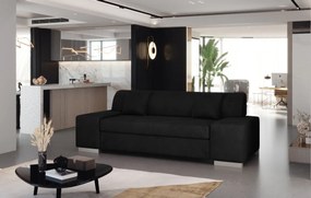 Porto 3 kanapé, fekete, Mat Velvet 99