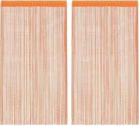 vidaXL 2 db narancssárga zsinórfüggöny 100 x 250 cm