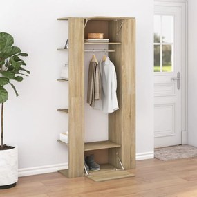 sonoma tölgy szerelt fa előszobaszekrény 97,5x37x99 cm