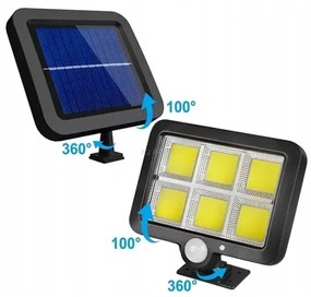 Szolár LED lámpa - 120 COB