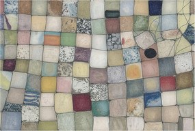Fotótapéta Flizelin Dekoratív Hálószoba Színes mozaik 104x70 Ragasztó