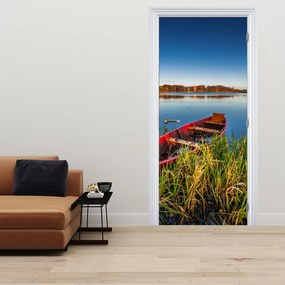 Fotótapéta ajtóra - Piros bárka (95x205cm)