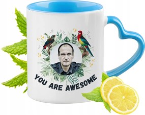 Pawel Kukiz Kék bögre szív alakú füllel Ajándék