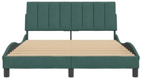 sötétzöld bársony ágykeret matrac nélkül Hanko 140 x 190 cm