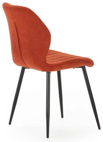 Téglavörös étkezőszék szett 4 db-os Milu – Marckeric