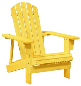 sárga tömör fenyőfa Adirondack szék zsámollyal