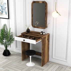 Lizbon Mirror - Walnut, White