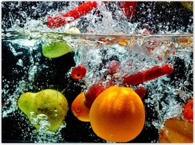 Poszterek 135x100 Gyümölcsök és zöldségek a vízben