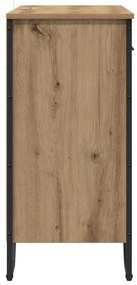 Széf fiókkal kézműves tölgy 79.5 x 35.5 x 74.5 cm Faanyag