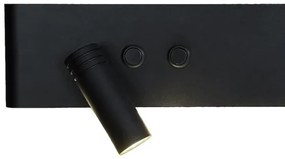 LED fali spotlámpa RESORT LED/10W/230V + LED/3W, fekete, bal oldali