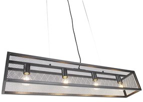 Okos ipari függőlámpa fekete, 4 db WiFi A60 izzóval - Cage Wire