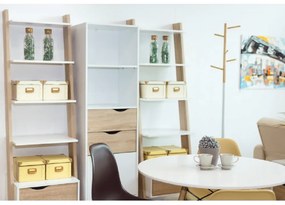 vitrines szekrény, tölgy sonoma/fehér, OSLO 75382