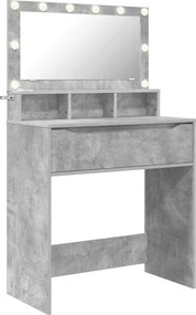 vidaXL Hálószobai Öltözködő Asztalok Beton Szürke 80 x 39,6 x 135 cm