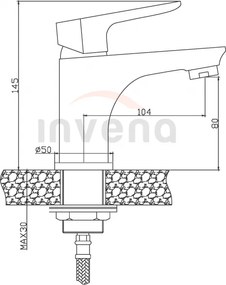 Invena Dokos, mosogató csaptelep, fehér-króm, INV-BU-19-002-V