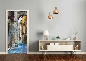 Poszter tapéta ajtóra olasz utcákon 75x205 cm