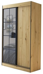 Ruhásszekrény 120 cm Oklahoma 2 (artisan tölgy + fekete). 1043172