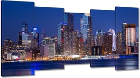 Festmények 150x80 New York éjszaka