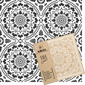 Festősablon Csempe Csempék Többször felhasználható 33x33cm Spanyol minta Caria