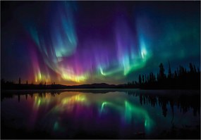 Fotótapéta Északi Fény Természet Hálószoba Nappali Tapéta Flizelina 400x280