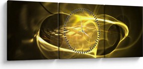 Modern absztrakt kép (órával) (90x30 cm)