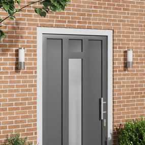 Kültéri Fali Lámpák 2 pcs Ezüst 12 x 7.5 x 27 cm