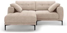 Világosbarna sarokkanapé (bal oldali-heverő résszel) Bemy – Micadoni