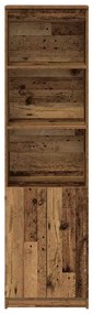 antik fa színű szerelt fa magasszekrény 50x35x180 cm