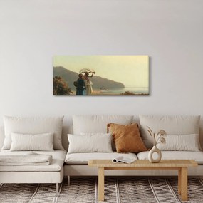 Kép - Camille Pissarro, Two Women Chatting by the Sea, St. Thomas, reprodukciók (120x50 cm)