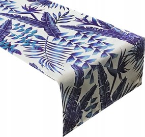 Asztali Futófelület 55x120 Zöld Dekoratív Levelek