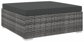 1 db szürke polyrattan moduláris lábtartó párnával
