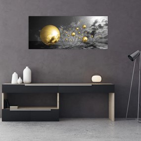 Okker gömbök képe (120x50 cm)