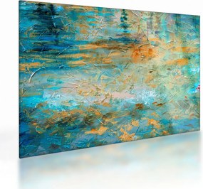 A kék absztrakció képe (üvegen) (70x50 cm)