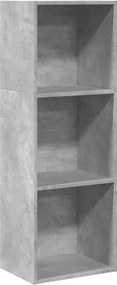vidaXL betonszürke szerelt fa könyvespolc 40 x 30 x 114 cm