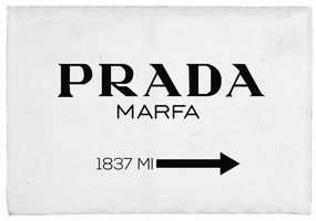 Prada fehér-fekete fürdőszobai kilépő, 60 x 40 cm - Really Nice Things