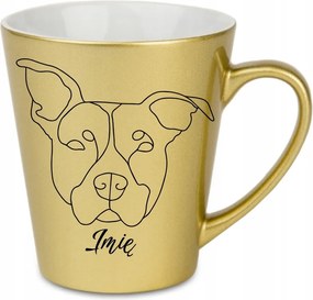 Bögre Latte Gyöngyház Arany Kutyabarát Kutya Név Tacskó Minta mix