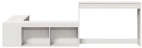 fehér tömör fenyőfa éjjeliszekrény íróasztallal 232x122x75 cm