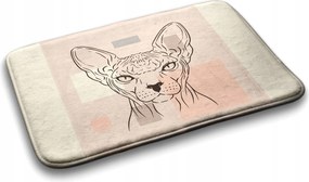 Gumírozott fürdőszobaszőnyeg Macska Szfinx 90x60