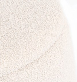 CARNOS krémszínű bouclé kárpitozott puff