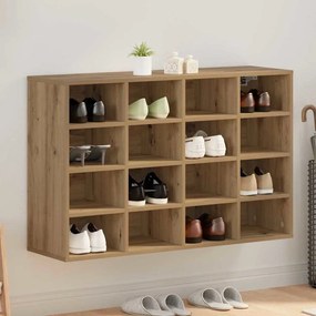 Cipősszekrény polcokkal kézműves tölgy 103 x 30 x 67 cm Faanyag