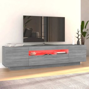 szürke sonoma színű TV-szekrény LED-lámpákkal 160x35x40 cm