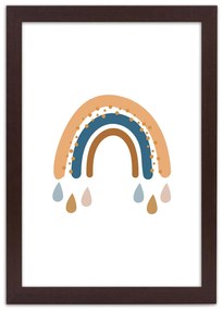 Gario Poszter Szivárványos idojárás A keret színe: Barna, Méret: 60 x 90 cm
